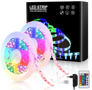 Clanmacy LED Stripe 1-10m LED Streifen RGB stripe 5050SMD Band IP20 Lichterkette Hochzeit, 30-flammig
