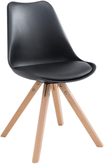 Besucherstuhl SYDNEY - Kunstleder Schwarz 47.5x55.5x83 cm | Besucherstühle Konferenzstuhl Wartezimmerstuhl Bürostühle Bürostuhl Konferenzraum