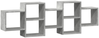 vidaXL Wandregal Betongrau 129x18x42 cm Holzwerkstoff 853221