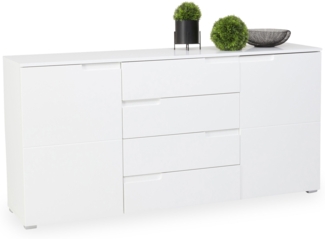 Kommode Spirit 8 / Spice 8 , Holzwerkstoff , Weiß , 165 x 80 x 40 cm