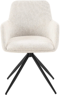 2er Set Esszimmerstuhl PELON - Stoff Creme 56 x 62 x 81 cm | Essstühle Esszimmerstühle Küchenstühle Wohnzimmerstühle