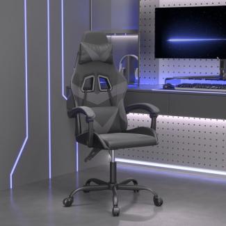 vidaXL Gaming-Stuhl Schwarz und Grau Kunstleder