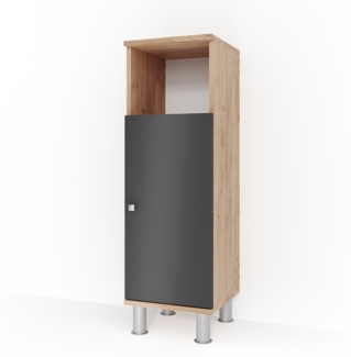 Vicco 'Fynn' Midischrank, Spanplatte, 30 x 95 x 30 cm, Anthrazit / Sonoma Eiche