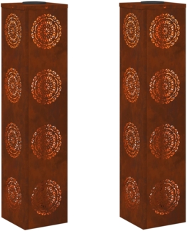 vidaXL Solar LED Weg Licht 2 pcs Cortenstahl Cortenstahl 879792