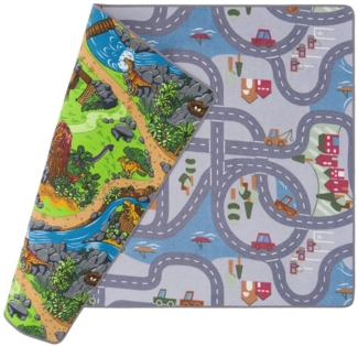 Pergamon Kinderteppich Straßenteppich Beidseitig Straßenlandschaften, Rechteckig, Höhe: 6 mm