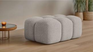 OTTO home Polsterhocker KALLIE Sitzhocker, Bubble-Optik, Maße B/T/H: 90/60/44 cm, moderne Steppung, hoher Sitzkomfort und modernes Design