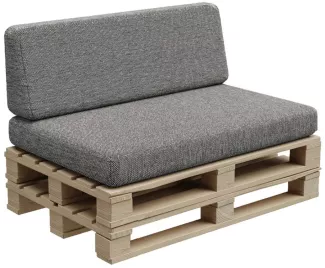 Gutekissen®, Palettenkissen, Palletenpolster, Gartenkissen, Palettenauflagen, Sofa, Kissen, Polster, Auflagen Indoor Outdoor PFBG (Set (120x80 + 120x35), Dunkelgrau)