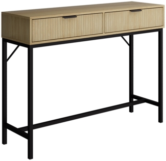 Vicco Schreibtisch Eiche 100 x 30 cm mit 2 Schubladen, Lennox