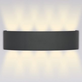 Grafner LED Wandleuchte Wandlampe LED Aluminium Up Down Außenleuchte Innenleuchte Modern, LED fest integriert, Tageslichtweiß, LED Wandlampe