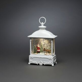 Konstsmide Wasserlaterne Weihnachtsmann , Elch beleuchtet, 18 x 8,6 x 30 cm