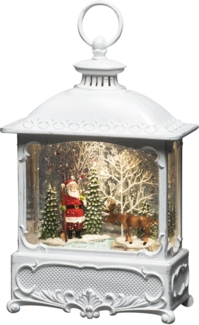 Konstsmide Wasserlaterne Weihnachtsmann , Elch beleuchtet, 18 x 8,6 x 30 cm