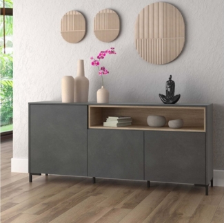 Newroom Sideboard Sorrent, Sideboard Betonoptik Matera und Sonoma Eiche Modern Kommode Highboard