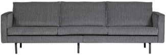 Sofa Rodeo 3 Sitzer aus Stoff, Schwarz/Grau