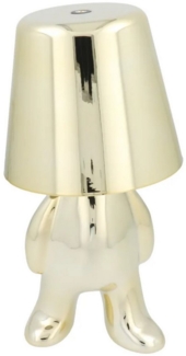 Tischlampe in Gold Nachttisch LED Beleuchtung stehender Mann 2700–6500 K