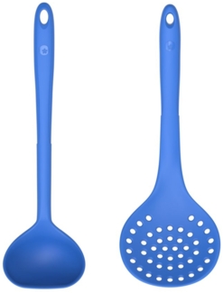 Kochblume Kochbesteck-Set Schaumlöffel + Schöpfkelle L - 2-tlg. - blau
