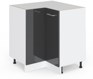 Vicco Eckschrank für Hausrat Anthrazit Hochglanz 75.6 cm mit Tür, ohne Arbeitsplatte, R-Line