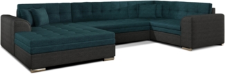 Damario, Ecksofa, Eckcouch, Dunkelgrün