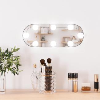 vidaXL Wandspiegel mit LED-Leuchten 15x40 cm Glas Oval 3189158