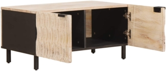 vidaXL Couchtisch Weiß 80 x 50 x 40 cm Massivholz Mango 4017869
