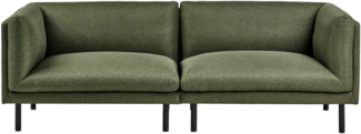 Sofa VORGOD Stoff Dunkelgrün 3-Sitzer