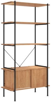 vidaXL Regal mit 5 Böden und Schrank 80 x 40 x 163 cm Stahl Holzwerkstoff [336355]