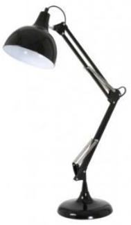 Casa Padrino Tischleuchte Schwarz 20 x H 68 cm - Leuchte - Büroleuchte