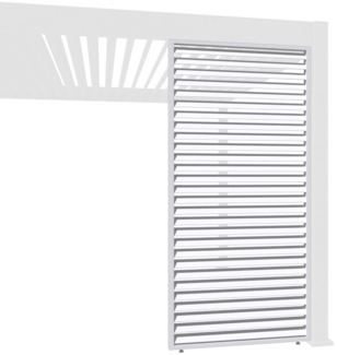 Weide Horizontale Lamellenwand für Weide Pergola | weiß | aus Aluminium