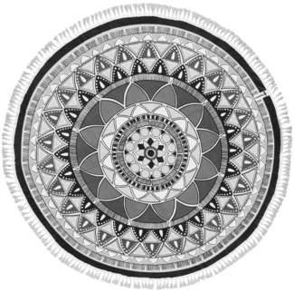 GMD Living Strandtuch SEAHORSE Beach Collection, (1-St), rundes Strandlaken mit Mandala-Muster