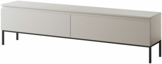 Selsey 'Bemmi' TV- Lowboard Beige / Schwarz, ca. 45 x 175 x 32 cm