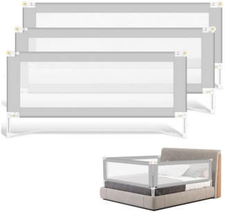 Clanmacy Bettschutzgitter Bettgitter Kinderbettgitter Bettschutzgitter Kinder Baby 150/180/200cm