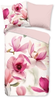 good morning Bettwäsche Baumwolle, Renforcé, 2 teilig, Magnolien, rosa
