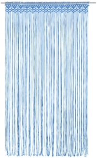 vidaXL Makramee Vorhang Blau 140x240 cm Baumwolle 323987