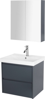 welltime Badmöbel-Set Clarence, Waschplatz mit 2 Auszügen und Softclose Breite 60cm & 80cm