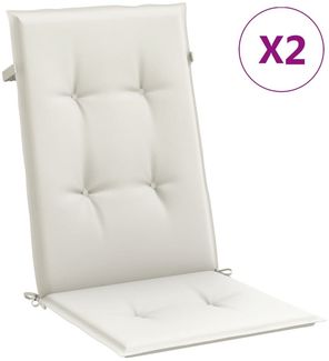 vidaXL Hochlehner-Auflagen 2 Stk. Melange Creme 120x50x4 cm Stoff 4002418