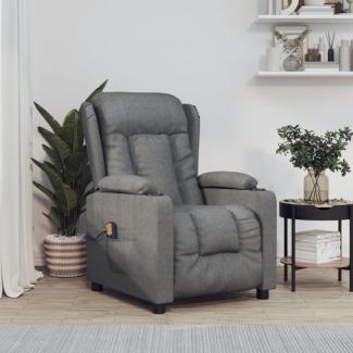 Massagesessel mit Heizfunktion, Stoff dunkelgrau, 99,5 x 72,5 x 96 cm