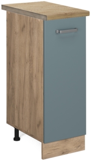 Apothekerschrank R-Line Blau-Grau 30 cm , AP Eiche Vicco