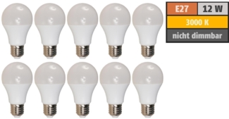 LED-Glühlampe McShine ''Brill95'' E27, 12W, 1.000lm, warmweiß, Ra >95, 10er-Pack