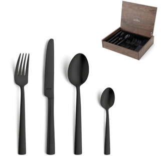 Amefa VENTURA Besteckset 24-teilig PVD schwarz mattiert
