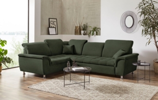 DOMO collection Ecksofa Franzi, zeitlos und elegant, moderne Sitzheftung, L-Form, wahlweise mit Kopfteilverstellung (dann Breite: 275 cm)
