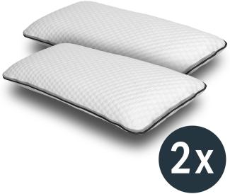 2 x Sleezzz Smart höhen- und härtegradverstellbares Kissen 33 x 75 cm