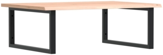 vidaXL Waschtischplatte mit Halterung Stahl und Massivholz Eiche 3302633