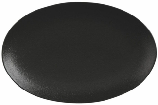 Maxwell & Williams AX0204 CAVIAR BLACK Platte oval, 25 x 16 cm, Premium-Keramik