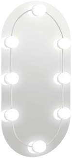 vidaXL Spiegel mit LED-Leuchten 60x30 cm Glas Oval 3102974