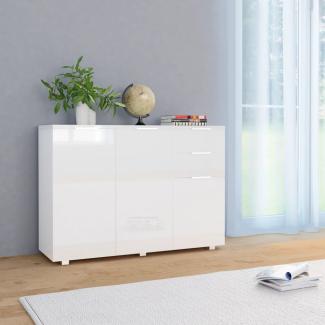 vidaXL Sideboard Hochglanz-Weiß 107x35x80,5 cm 283718