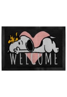 United Labels® Fußmatte Peanuts Snoopy & Woodstock - Welcome - 39x58 cm, rechteckig