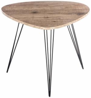 Couchtisch Beistelltisch - Vintage-Stil - Farbe HOLZ und SCHWARZ