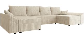 Ecksofa Chione U Cord (Farbe: Poso 100)