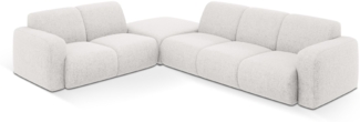 Micadoni Boucle Ecksofa Molino 6-Sitzer Links Chenille Hellgrau