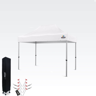 Zelt 2×3 m aus Aluminium ohne Wände | Schneller Aufbau und stabiler leichter Rahmen - ohne 3 Wänden - Weiß