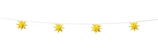 IC Winterworld LED-Lichterkette Weihnachtsdeko aussen, 10-flammig, Sterne mit 19 Spitzen, ca. 12 cm groß